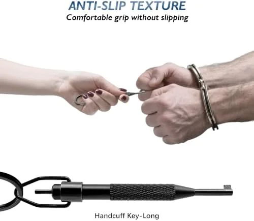 AOKYE knurled anti-slip grip handcuff key, close detail